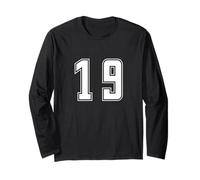 Uniforme numerata Numero 19 Team Junior College Sports Maglia a Manica