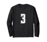 Uniforme numerata Numero 3 Team Junior College Sports Maglia a Manica