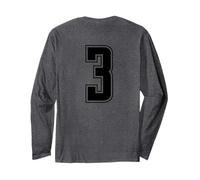 Uniforme numerata Numero 3 Team Junior College Sports Maglia a Manica