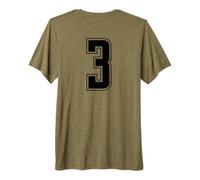 Uniforme numerata Numero 3 Team Junior College Sports Maglietta Premium