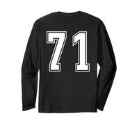 Uniforme numerata Numero 71 Team Junior College Sports Maglia a Manica