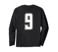 Uniforme numerata Numero 9 Team Junior College Sports Maglia a Manica