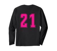Uniforme numerata Pink Numero 21 Team Junior Sports Maglia a Manica