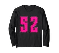 Uniforme numerata Pink Numero 52 Team Junior Sports Maglia a Manica