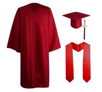 Uniforme per la laurea triennale Impostato Cappello con nappe abito da laurea per adulti unisex fascia per cerimonia laurea scolastica universitaria