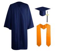 Uniforme per la laurea triennale Impostato Cappello con nappe abito da laurea per adulti unisex fascia per cerimonia laurea scolastica universitaria