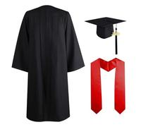 Uniforme per la laurea triennale Impostato Cappello con nappe abito da laurea per adulti unisex fascia per cerimonia laurea scolastica universitaria