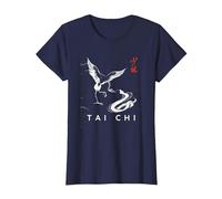 Uniforme Tai Chi/Tai Chi Outfit/Tai Chi Chuan Calligrafia Maglietta, Donna, Navy, S