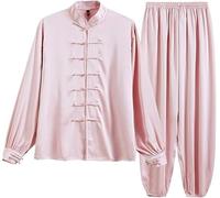 Uniforme Tradizionale Cinese Per Arti Marziali, Tuta Uniforme Tai Chi, Abbigliamento For Esercizi Wushu A Maniche Lunghe, Abbigliamento Tradizionale Abbigliamento Camicias + Pantaloni F,L