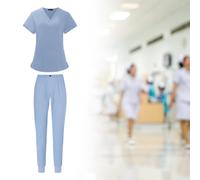 Uniformi da infermiera per donna Set scrub Top e pantaloni da infermiera per