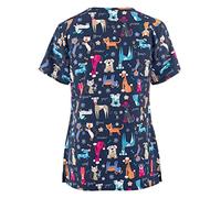 Uniformi di bellezza Classic Fit Sanità Toelettatura del cane Pulizia della casa Comodo Gatto Toelettatura Assistenza sanitaria Operatori sanitari, 01-blu navy, S