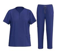 Uniformi Unisex Set Camice Uniforme Medica con Maglia e Pantaloni Uniformi Mediche Camice Uniforme Sanitarie Divise Estetista Donna
