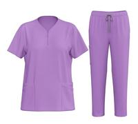Uniformi Unisex Set Camice Uniforme Medica con Maglia e Pantaloni Uniformi Mediche Camice Uniforme Sanitarie Divise Estetista Donna