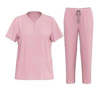 Uniformi Unisex Set Camice Uniforme Medica con Maglia e Pantaloni Uniformi Mediche Camice Uniforme Sanitarie Divise Estetista Donna
