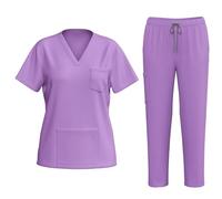 Uniformi Unisex Set Camice Uniforme Medica con Maglia e Pantaloni Uniformi Mediche Camice Uniforme Sanitarie Divise Estetista Donna