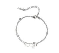 unift Bracciale Charm Tulipano per le Donne in Acciaio Inox Dainty Elegante Tulipano Bracciali Fiore Tulipano Gioielli Regali per la Festa Della Mamma (argento 1)