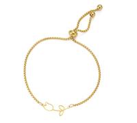 unift Bracciale Charm Tulipano per le Donne in Acciaio Inox Dainty Elegante Tulipano Bracciali Fiore Tulipano Gioielli Regali per la Festa Della Mamma (oro 2)