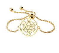 unift Bracciale Cubo di Metatron per donne uomini in acciaio inossidabile Bracciale cubo dell'Arcangelo Metatron Geometria Sacra Talismano Gioielli, Taglia unica, Acciaio inossidabile, Nessuna pietra