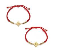 unift Bracciale per le Donne Nodo Della Strega Celtica Bracciale Magico a Strati Bracciale in Acciaio Inox Charm Mistico Doppia Corda Bracciali Celtici Gioielli (Oro+Oro 1)