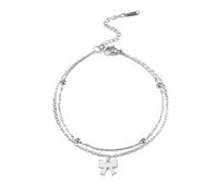 UNIFT Braccialetto con fiocco per donne e ragazze, in acciaio inox, con grazioso nodo a farfalla, regolabile, gioiello alla moda, one size, Acciaio inossidabile, Nessuna pietra preziosa