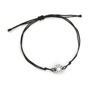 UNIFT Braccialetto con margherita per donne e ragazze, in acciaio inox, stile bohémien, con grazioso fiore di margherita, regolabile, gioiello regalo
