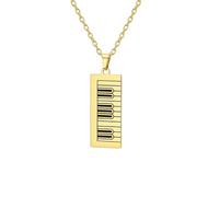 UNIFT Collana da donna con ciondolo a forma di pianoforte, in acciaio inox, ideale come regalo per pianisti, appassionati di musica, Adjustable, Acciaio inossidabile, Nessuna pietra preziosa