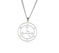 UNIFT Collana da donna con ciondolo a forma di sigillo di Lilith, in acciaio inox, mitologia pagana, dea di Lilith, gioielli da stregoneria, Acciaio inossidabile, Nessuna pietra preziosa