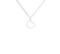 UNIFT Collana da donna in acciaio inox con ciondolo a forma di mappa delle isole Canarie, stile minimalista, ispirato alla Spagna, Regolabile, Acciaio inossidabile, Non pietra preziosa