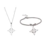 unift Collana di Nodi Delle Streghe per le Donne in Acciaio Inox Irlandese a 4 Punte Ciondolo Nodo Celtico Moda Charm Magick Gioielli (Argento 5)