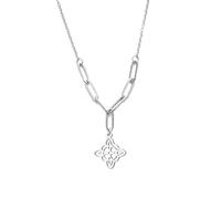 unift Collana di Nodi Delle Streghe per le Donne in Acciaio Inox Irlandese a 4 Punte Ciondolo Nodo Celtico Moda Charm Magick Gioielli (Argento 10)
