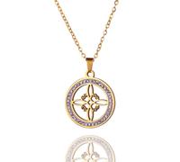 unift Collana di Nodi Delle Streghe per le Donne in Acciaio Inox Irlandese a 4 Punte Ciondolo Nodo Celtico Moda Charm Magick Gioielli (Oro 8)