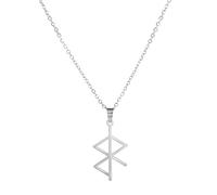 unift Collana di Rune Vichinghe di Pace per Uomini e Donne in Acciaio Inossidabile Collana di Ciondoli Vichinghi di Amore e Pace Vegvísir Gioielli Pagani Vichinghi Norreni (Argento 1)