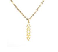 unift Collana equilibrata a quattro elementi per donne e uomini collana con ciondoli alchemici in acciaio inox fuoco planetario terra acqua aria simboli