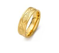 unift Gesù Pesce Anello per le Donna in Acciaio Anox Semplice Ichthus Pesce Cristiano Simbolo di Fede Anelli Gioielli Cristiani (oro, 8)