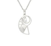 UNIFT Golden Ratio Collane per Donne Uomini Acciaio Inossidabile Geometria Sacra Fibonacci Spirale Numeri Golden Ratio Ciondolo Collana Scienza Gioielli Math Lover Architetto Regali, Taglia unica