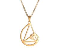 UNIFT Golden Ratio Collane per Donne Uomini Acciaio Inossidabile Geometria Sacra Fibonacci Spirale Numeri Golden Ratio Ciondolo Collana Scienza Gioielli Math Lover Architetto Regali, Taglia unica