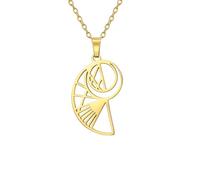 UNIFT Golden Ratio Collane per Donne Uomini Acciaio Inossidabile Geometria Sacra Fibonacci Spirale Numeri Golden Ratio Ciondolo Collana Scienza Gioielli Math Lover Architetto Regali, Taglia unica