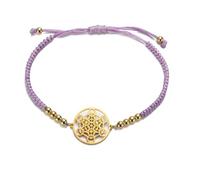 UNIFT Metatron - Bracciale a forma di cubo per uomo e donna, in acciaio inox, stile geometria sacra, sigilli di arcangelo, con una perla colorata tessitura braccialetto regolabile Talismano gioielli