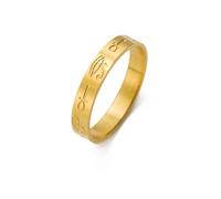 unift Occhio di Horus Ankh Croce Anelli per Donna in Acciaio Anox Antichi Egizi Simbolo Ankh Croce Occhio di Horus Anelli Amuleto Protezione Gioielli (oro, 12)