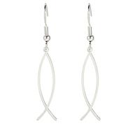 unift Orecchini per le Donne Ragazze Gesù Pesce Simbolo Della Fede Orecchini in Acciaio Inox Chic Arco di Pesce Orecchini a Gancio Gioielli Cristiani (argento)