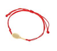 unift Racchetta da Tennis Bracciale per Donne Uomini in Acciaio Inox noda Charms Tennis Ball Racket Bracciali Gioielli Sportivi per Gli Amanti dei Giocatori Regalo (oro)