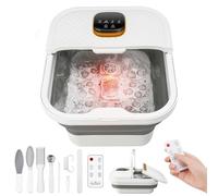 UNIFULL Vasca termale pieghevole con calore, sfere massaggianti motorizzate, Touch Screen, Kit pedicure piede, Controllo della temperatura, Pedicure Spa pedicure, Pediluvio