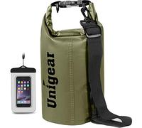 Unigear Borsa impermeabile per escursionismo, kayak, pesca, rafting, campeggio, sci, compresa custodia per telefono impermeabile