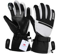 Unigear Guanti Sci Uomo Donna, 3M Thinsulate Touchscreen Guanti Neve Invernali Termici Caldi, Impermeabili Antiscivolo per Sci Scooter Moto Motocross Ciclismo Snowboard Running