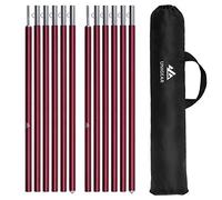 Unigear Palo in Acciaio per Tenda,Tarp Poles set telescopico di 2, palo in alluminio per telo, tenda, tenda da sole, campeggio