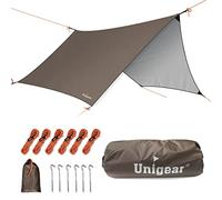 Unigear Telo da Campeggio Impermeabile, Telone per Tenda da Pioggia per Amaca 450x420cm / 350x290cm Esagono Tarp PU 3000mm Protezione UV Leggero e Compatto per Zaino in Spalla, Escursionismo, Viaggi