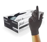 Unigloves Black Pearl Guanti Monouso in Nitrile - Resistenti, Senza Polvere e Senza Lattice - Adatti per uso Sanitario, Alimentare e Professionale - Confezione da 100, Nero, Taglia L (GP0034)