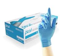 Unigloves Blu Pearl Guanti Monouso in Nitrile - Resistenti, Senza Polvere e Senza Lattice - Adatti per uso Sanitario, Alimentare e Professionale - Confezione da 100, Blue, Taglia M (GP0013)