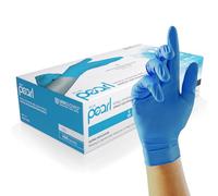 Unigloves Blu Pearl Guanti Monouso in Nitrile - Resistenti, Senza Polvere e Senza Lattice - Adatti per uso Sanitario, Alimentare e Professionale - Confezione da 100, Blue, Taglia L (GP0014)