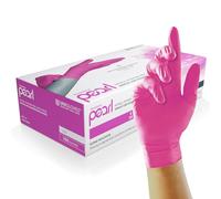 UNIGLOVES Magenta Pearl Guanti Monouso in Nitrile - Resistenti, Senza Polvere e Senza Lattice - Adatti per uso Sanitario, Alimentare e Professionale - Confezione da 100, Magenta, Taglia XL (GP8505)